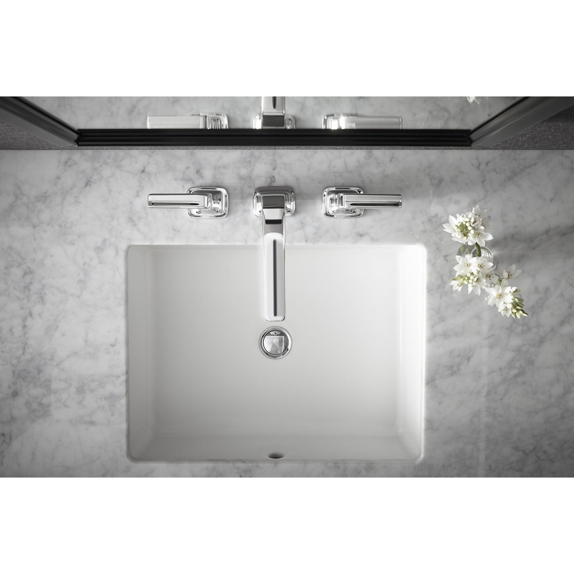 Kohler Verticyl Rectangular Undermount Bathroom Sink with Overflow